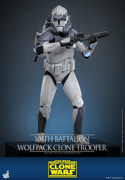 Star Wars: The Clone Wars TMS142 104th Battalion Wolfpack Clone Trooper 1/6th Scale Collectible Figure