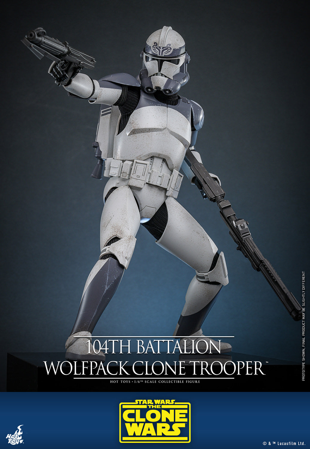 Star Wars: The Clone Wars TMS142 104th Battalion Wolfpack Clone Trooper 1/6th Scale Collectible Figure