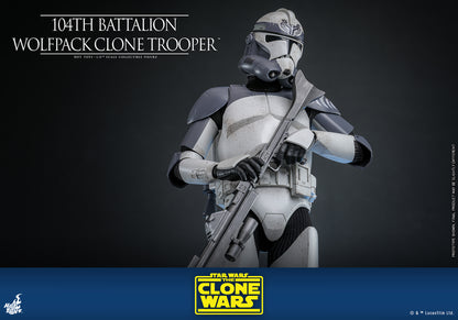 Star Wars: The Clone Wars TMS142 104th Battalion Wolfpack Clone Trooper 1/6th Scale Collectible Figure
