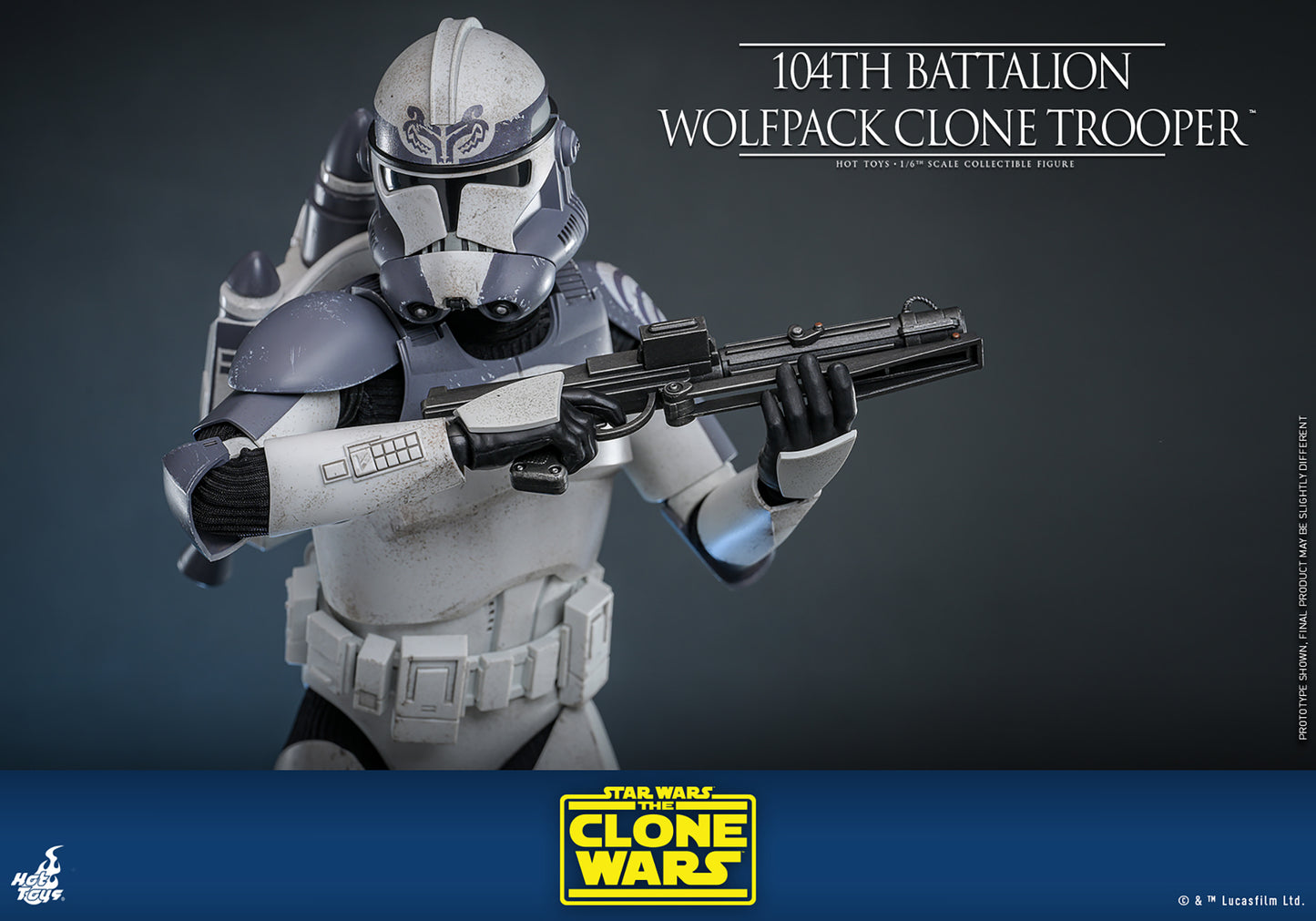 Star Wars: The Clone Wars TMS142 104th Battalion Wolfpack Clone Trooper 1/6th Scale Collectible Figure