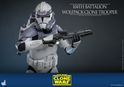 Star Wars: The Clone Wars TMS142 104th Battalion Wolfpack Clone Trooper 1/6th Scale Collectible Figure