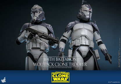 Star Wars: The Clone Wars TMS142 104th Battalion Wolfpack Clone Trooper 1/6th Scale Collectible Figure