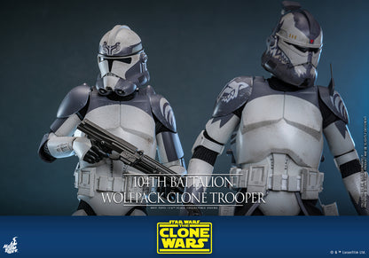 Star Wars: The Clone Wars TMS142 104th Battalion Wolfpack Clone Trooper 1/6th Scale Collectible Figure