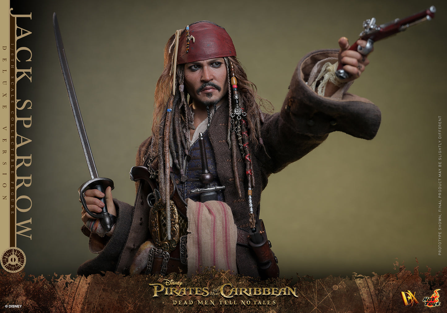 Pirates of the Caribbean: Dead Men Tell No Tales DX38 Captain Jack Sparrow (Deluxe Ver.) 1/6th Scale Collectible Figure