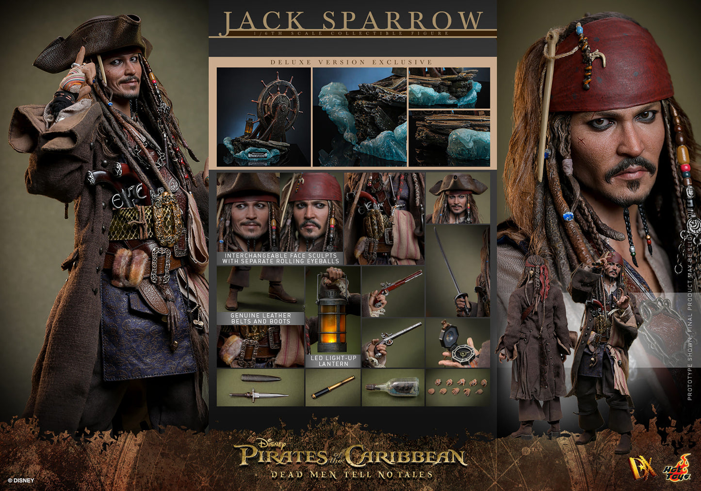 Pirates of the Caribbean: Dead Men Tell No Tales DX38 Captain Jack Sparrow (Deluxe Ver.) 1/6th Scale Collectible Figure