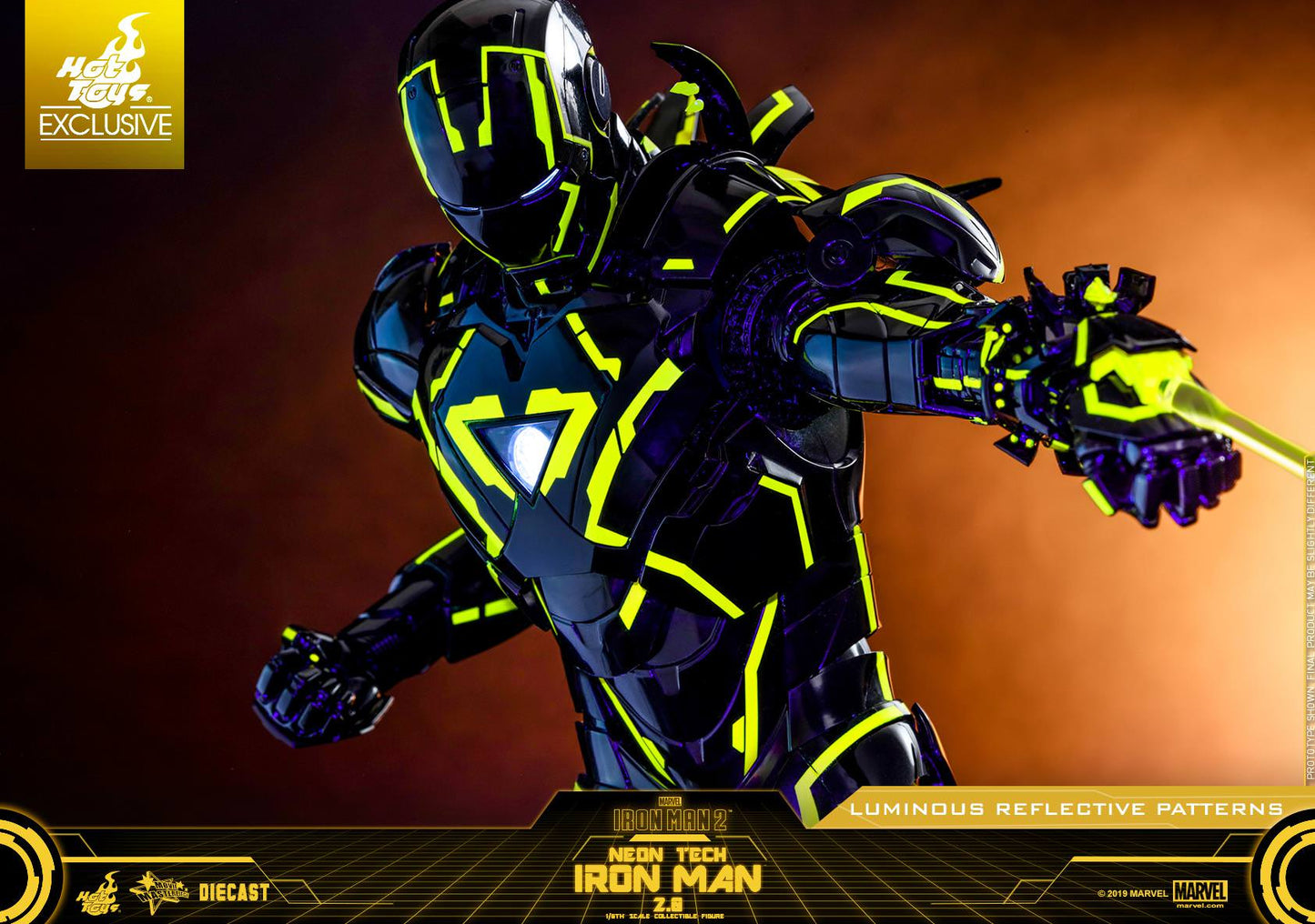 Iron Man 2 MMS523D29 Neon Tech Iron Man 2.0 1/6th Scale Exclusive Collectible Figure