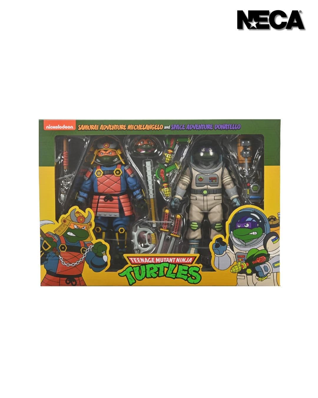 NECA - Teenage Mutant Ninja Turtles (1987 Cartoon) - 7” Scale Action Figures - Space Adventure & Samurai Turtles 2 Pack