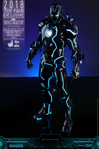 Iron Man MMS485D24 Neon Tech Iron Man Mark IV 1/6th Scale Exclusive Collectible Figure