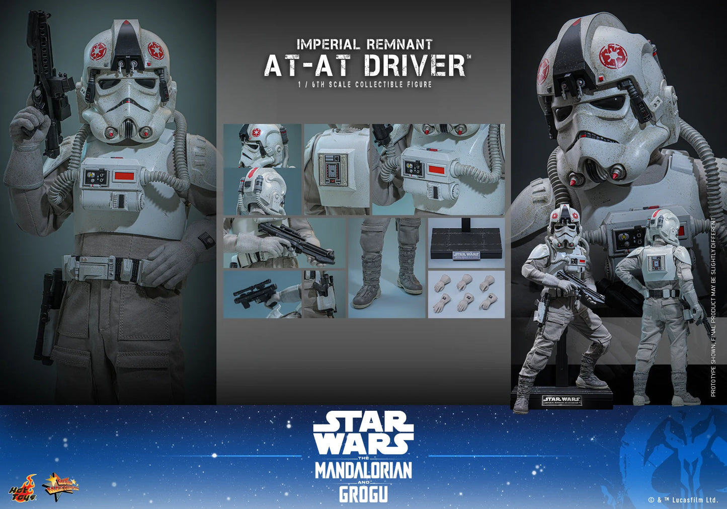 Pre-Order: Star Wars: The Mandalorian & Grogu MMS845 Imperial Remnant AT-AT Driver 1/6th Scale Collectible Figure