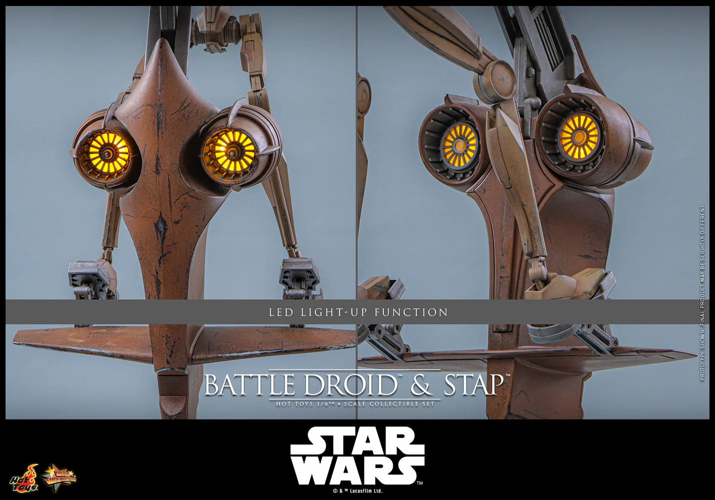 Pre-Order: Star Wars: The Phantom Menace MMS887 Battle Droid & STAP 1/6th Scale Collectible Figure and Vehicle Accessory