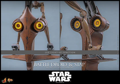 Pre-Order: Star Wars: The Phantom Menace MMS887 Battle Droid & STAP 1/6th Scale Collectible Figure and Vehicle Accessory
