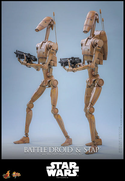 Pre-Order: Star Wars: The Phantom Menace MMS887 Battle Droid & STAP 1/6th Scale Collectible Figure and Vehicle Accessory