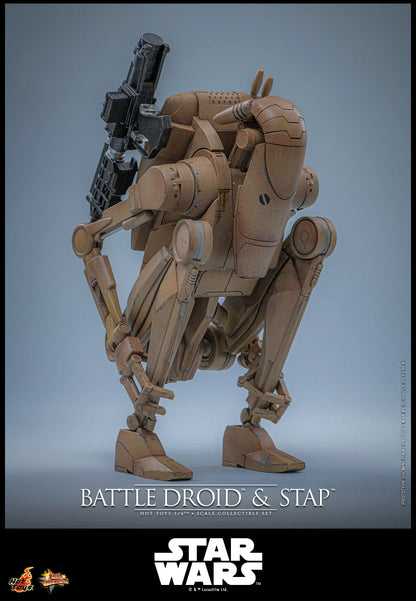 Pre-Order: Star Wars: The Phantom Menace MMS887 Battle Droid & STAP 1/6th Scale Collectible Figure and Vehicle Accessory
