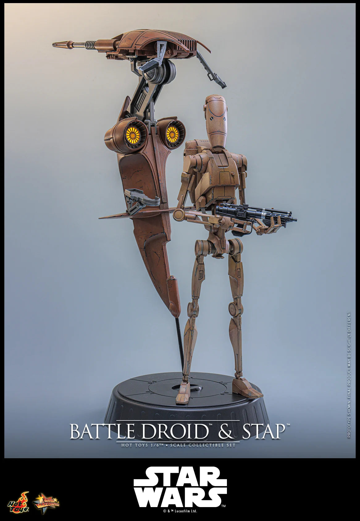 Pre-Order: Star Wars: The Phantom Menace MMS887 Battle Droid & STAP 1/6th Scale Collectible Figure and Vehicle Accessory