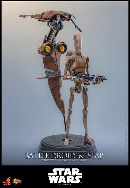 Pre-Order: Star Wars: The Phantom Menace MMS887 Battle Droid & STAP 1/6th Scale Collectible Figure and Vehicle Accessory