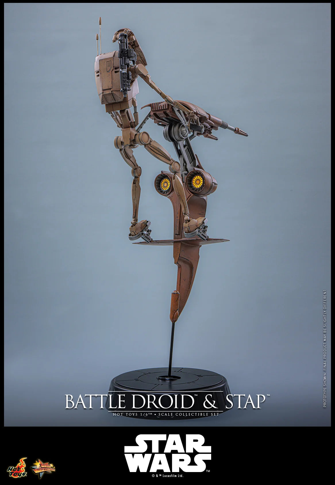 Pre-Order: Star Wars: The Phantom Menace MMS887 Battle Droid & STAP 1/6th Scale Collectible Figure and Vehicle Accessory