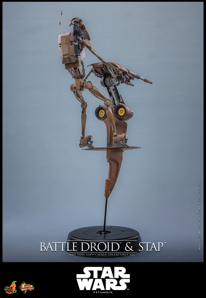 Pre-Order: Star Wars: The Phantom Menace MMS887 Battle Droid & STAP 1/6th Scale Collectible Figure and Vehicle Accessory