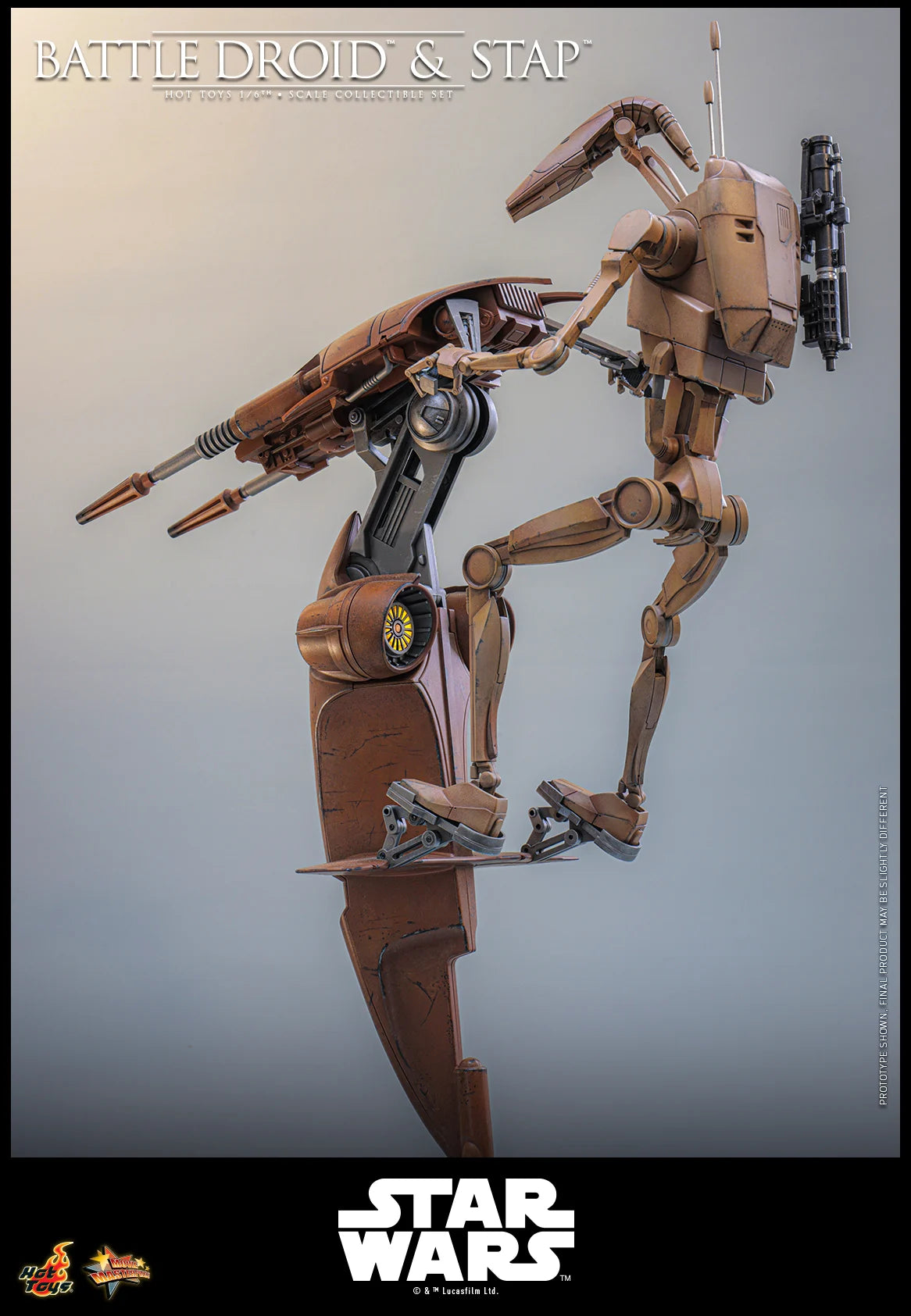 Pre-Order: Star Wars: The Phantom Menace MMS887 Battle Droid & STAP 1/6th Scale Collectible Figure and Vehicle Accessory