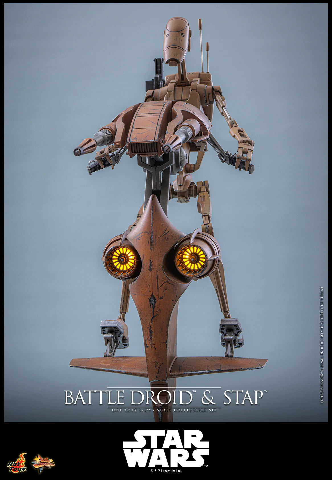 Pre-Order: Star Wars: The Phantom Menace MMS887 Battle Droid & STAP 1/6th Scale Collectible Figure and Vehicle Accessory