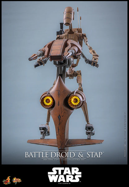 Pre-Order: Star Wars: The Phantom Menace MMS887 Battle Droid & STAP 1/6th Scale Collectible Figure and Vehicle Accessory