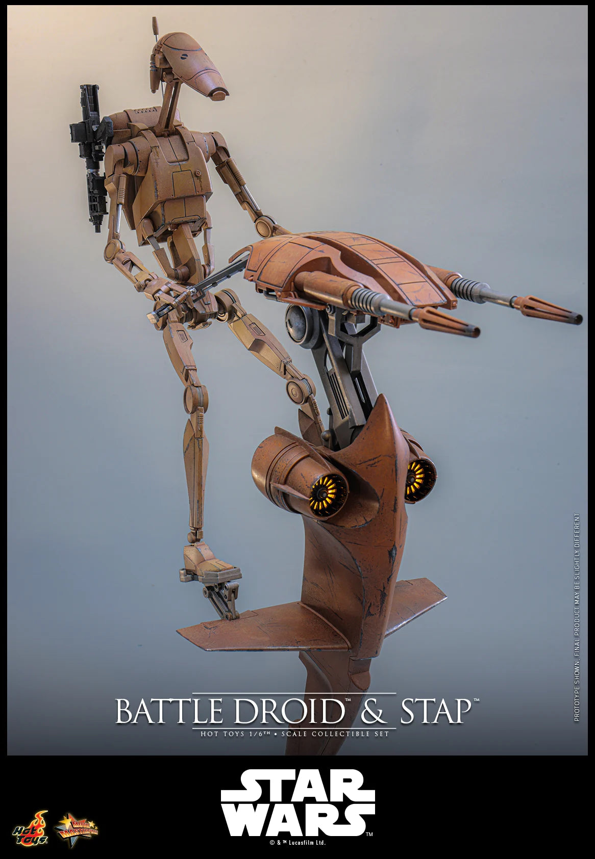 Pre-Order: Star Wars: The Phantom Menace MMS887 Battle Droid & STAP 1/6th Scale Collectible Figure and Vehicle Accessory