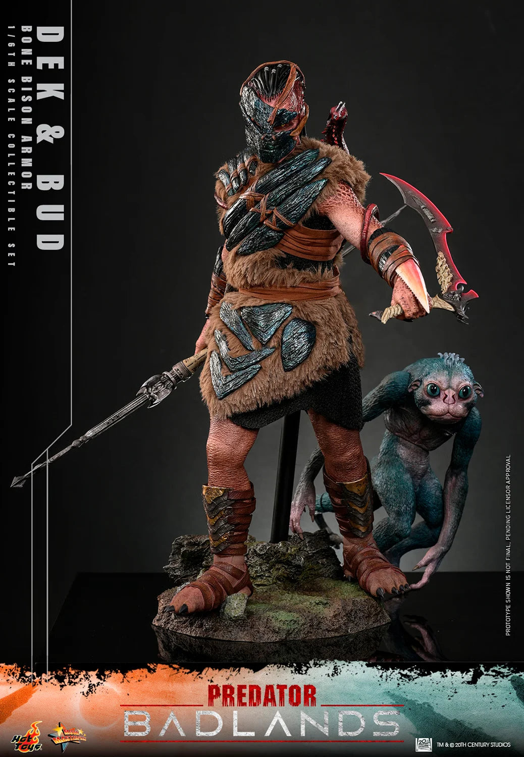 Pre-Order - Predator: Badlands MMS873 Dek (Bone Bison Armor) and Bud 1/6th Scale Collectible Figure