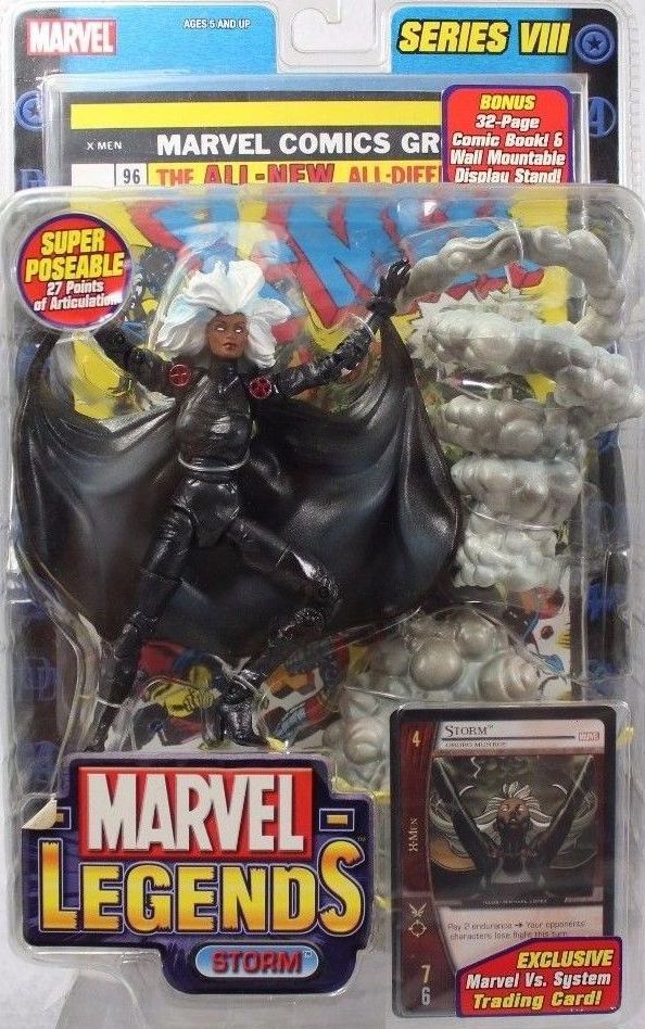 Marvel Legends Series 8 Storm (Long Hair) Action Figure Xorn (Yellowing plastic from shelf wear) (Copy)