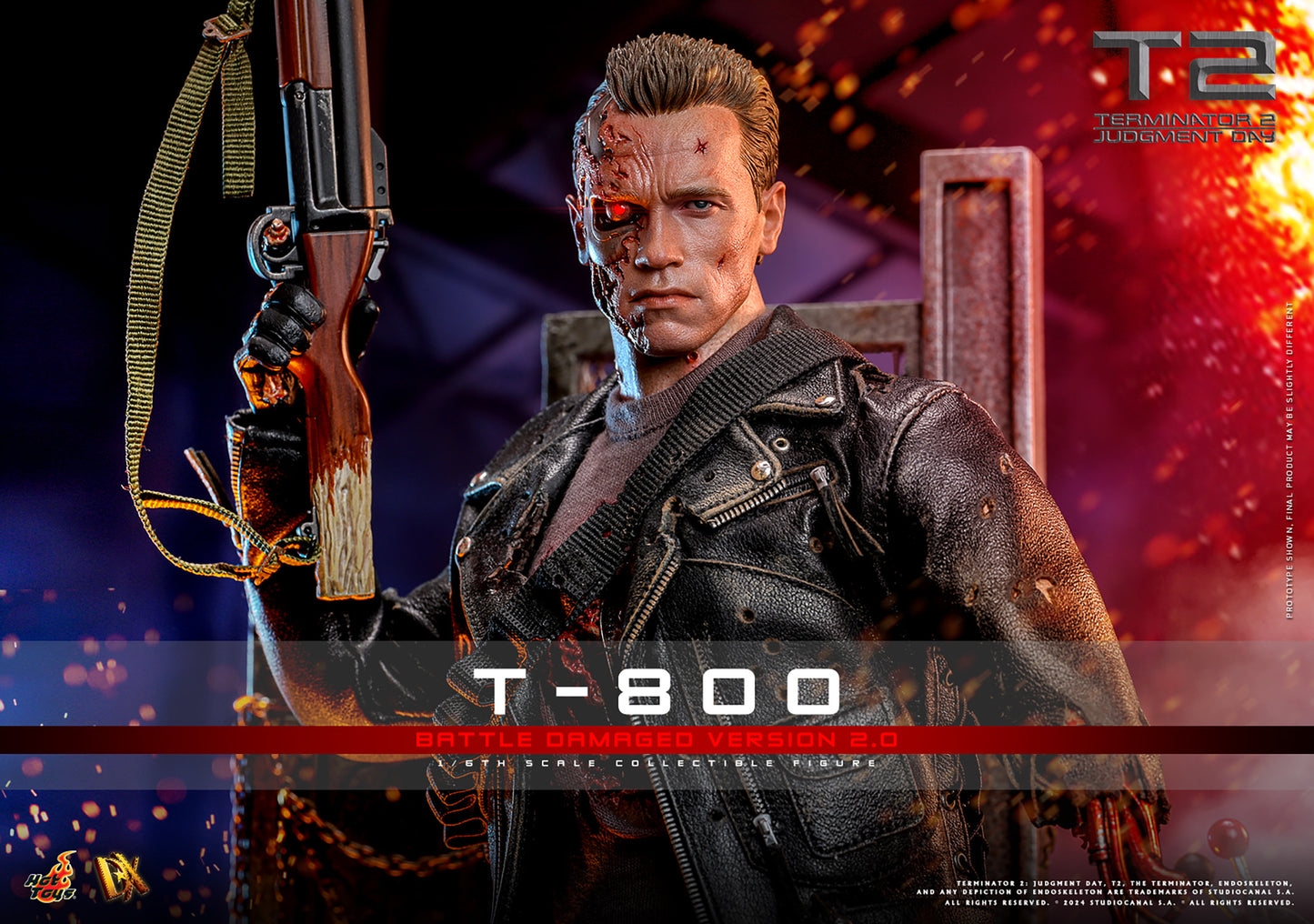 Terminator 2: Judgement Day DX46 T-800 (Battle Damaged Version 2.0) 1/6th Scale Collectible Figure