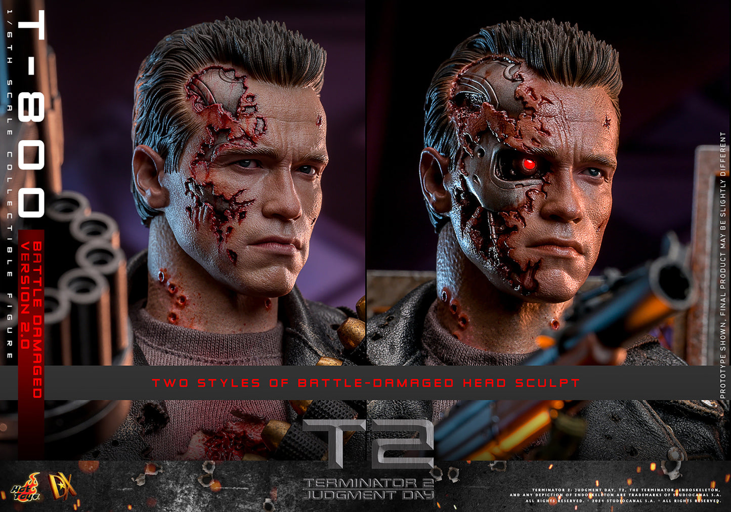 Terminator 2: Judgement Day DX46 T-800 (Battle Damaged Version 2.0) 1/6th Scale Collectible Figure