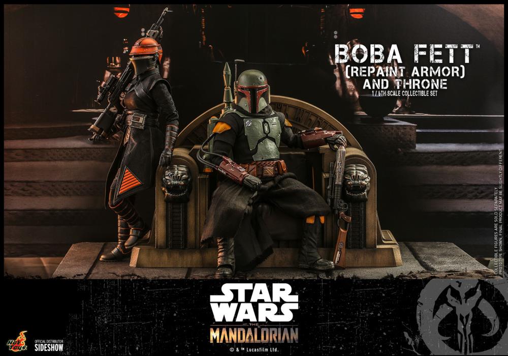 The Mandalorian TMS056 Boba Fett (Repaint Armor) and Throne 1/6th Scale Collectible Figure Set