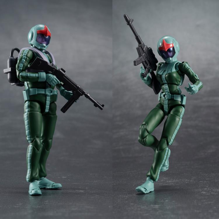 Mobile Suit Gundam G.M.G. Principality of Zeon Standard Infantry Soldier and Char Aznable Set of 3 Figures
