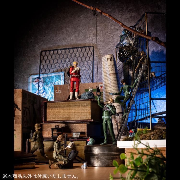 Mobile Suit Gundam G.M.G. Principality of Zeon Standard Infantry Soldier and Char Aznable Set of 3 Figures
